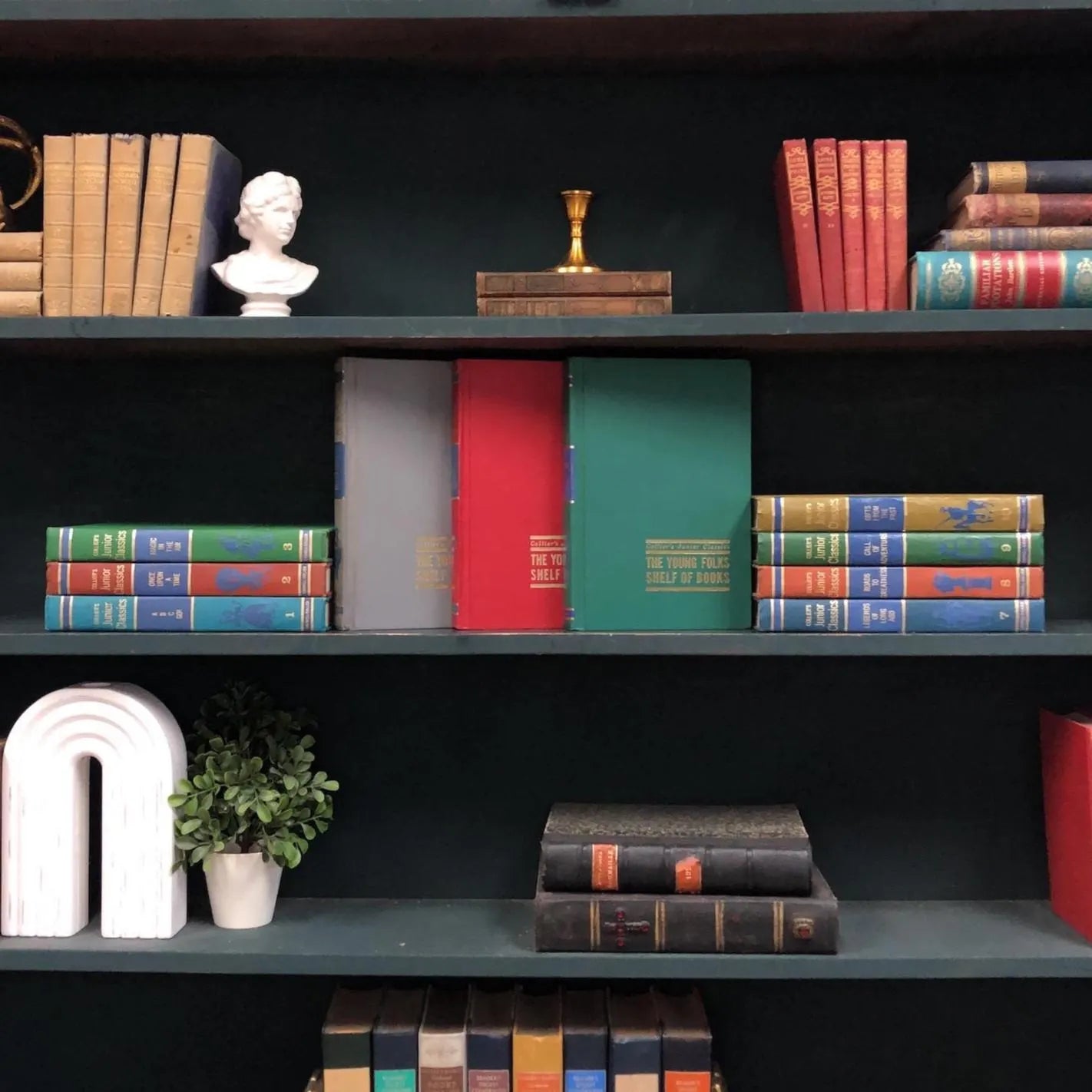 Classic Books by the Foot: Collier's Junior Classics Complete Set 10 Volumes, Display Hardcovers