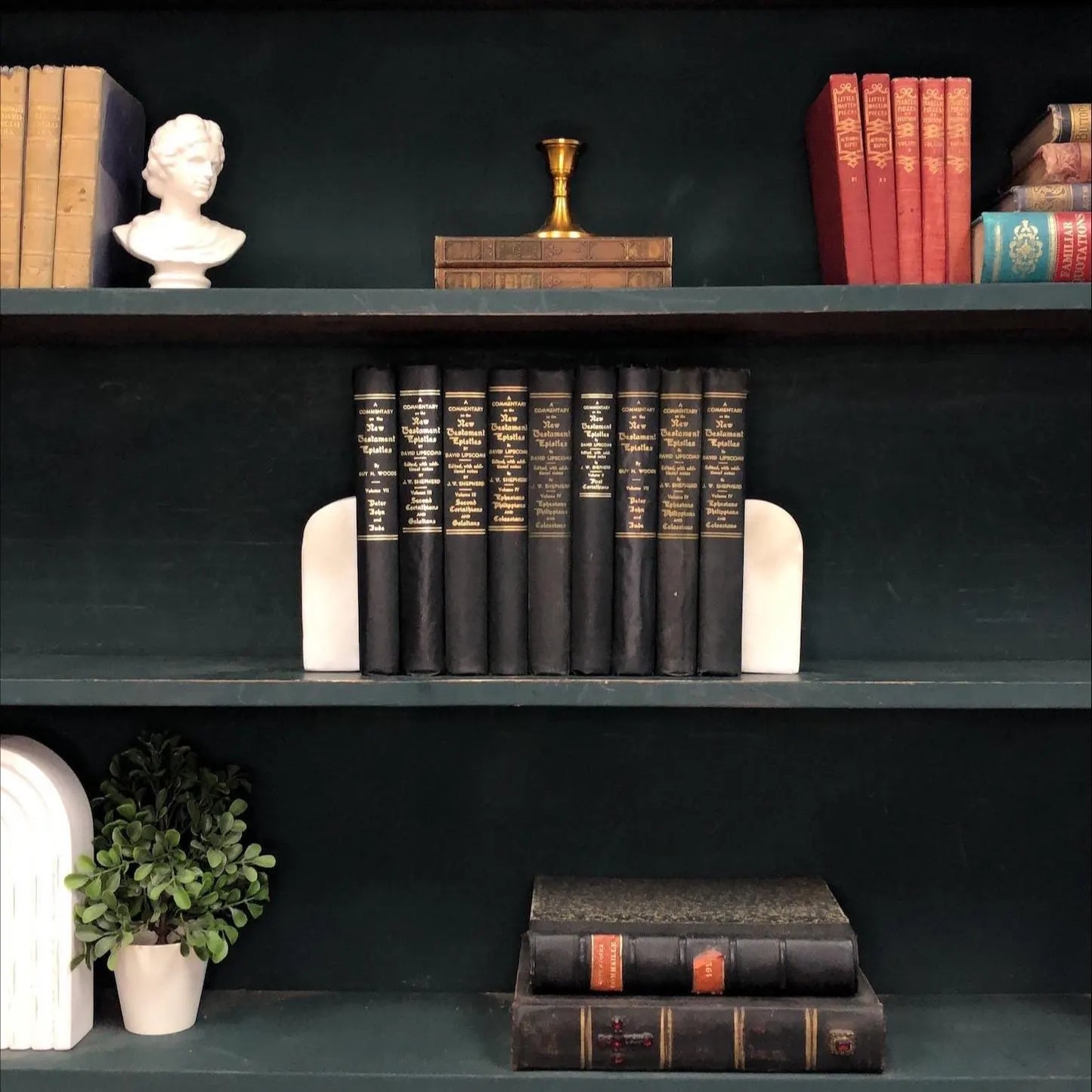 Ornate Decorative Books by the Foot: A Biblical Commentary, Display Hardcovers