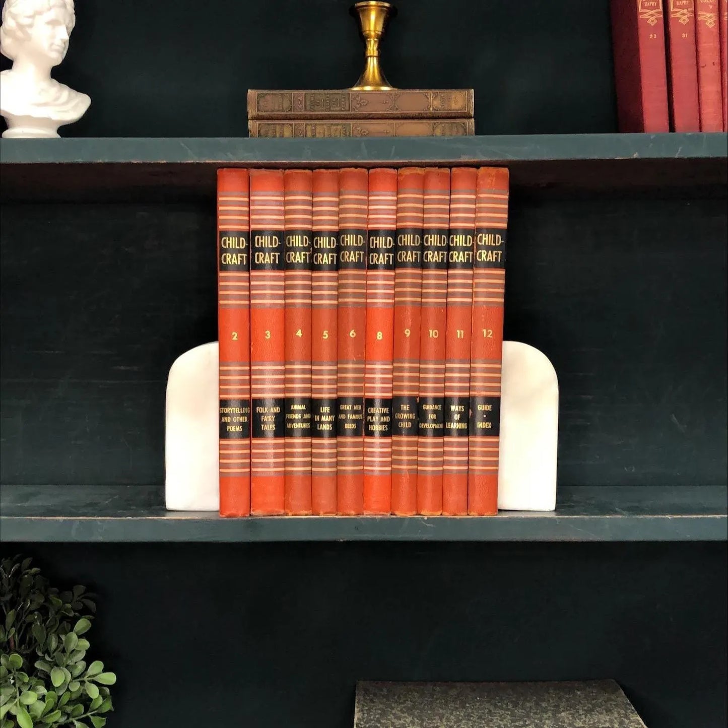Vintage Hardcover Books by the Foot: Childcraft How and Why Library