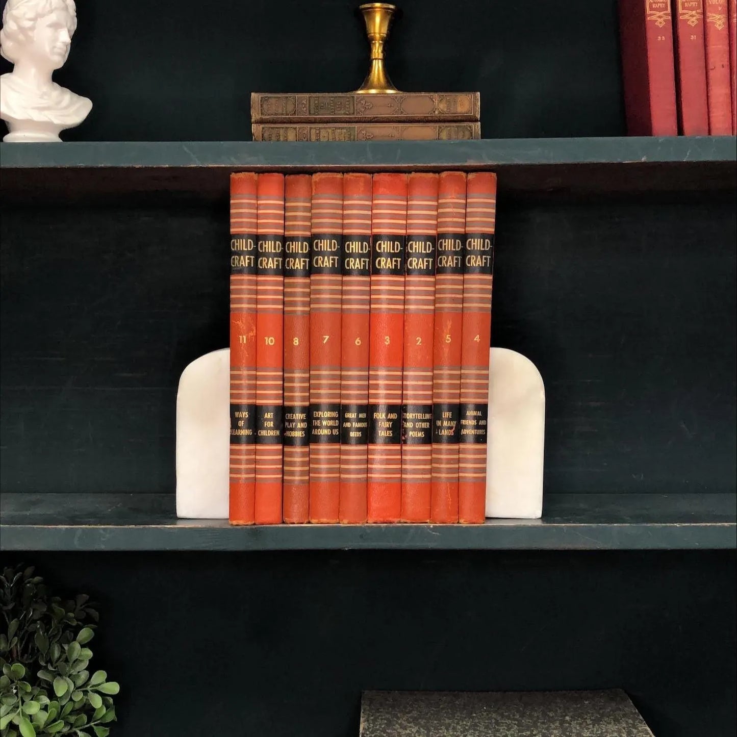 Vintage Hardcover Books by the Foot: Childcraft How and Why Library