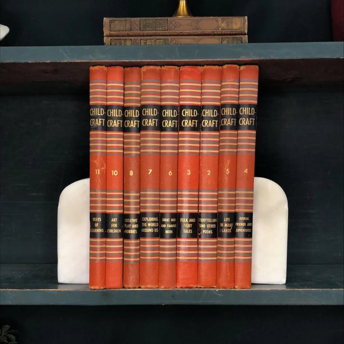 Vintage Hardcover Books by the Foot: Childcraft How and Why Library