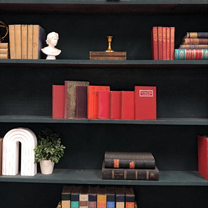 Classic Books by the Foot: Red Pocket Books, Decorative Hardcover Set, Display Hardcovers