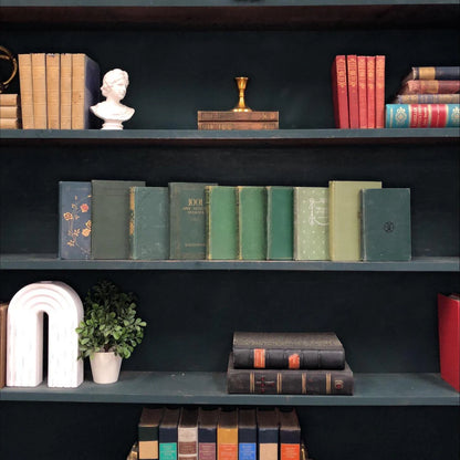 Classic Books by the Foot: Green Pocket Books, Decorative Hardcover Set, Display Hardcovers
