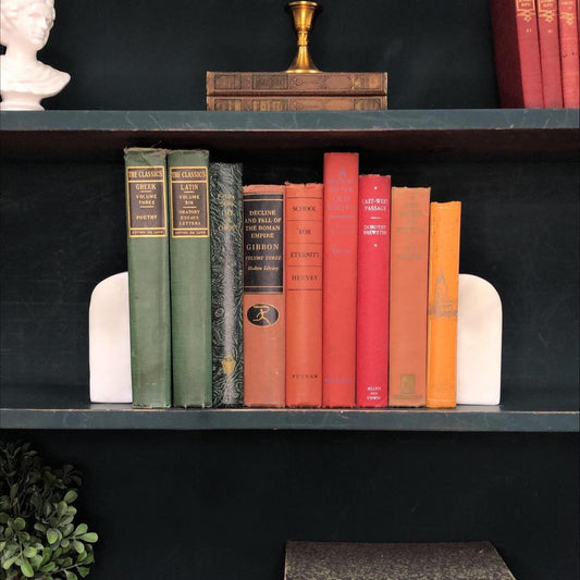Old World Scholar Library: Vintage Poetry Decorative Hardcover Books by the Foot
