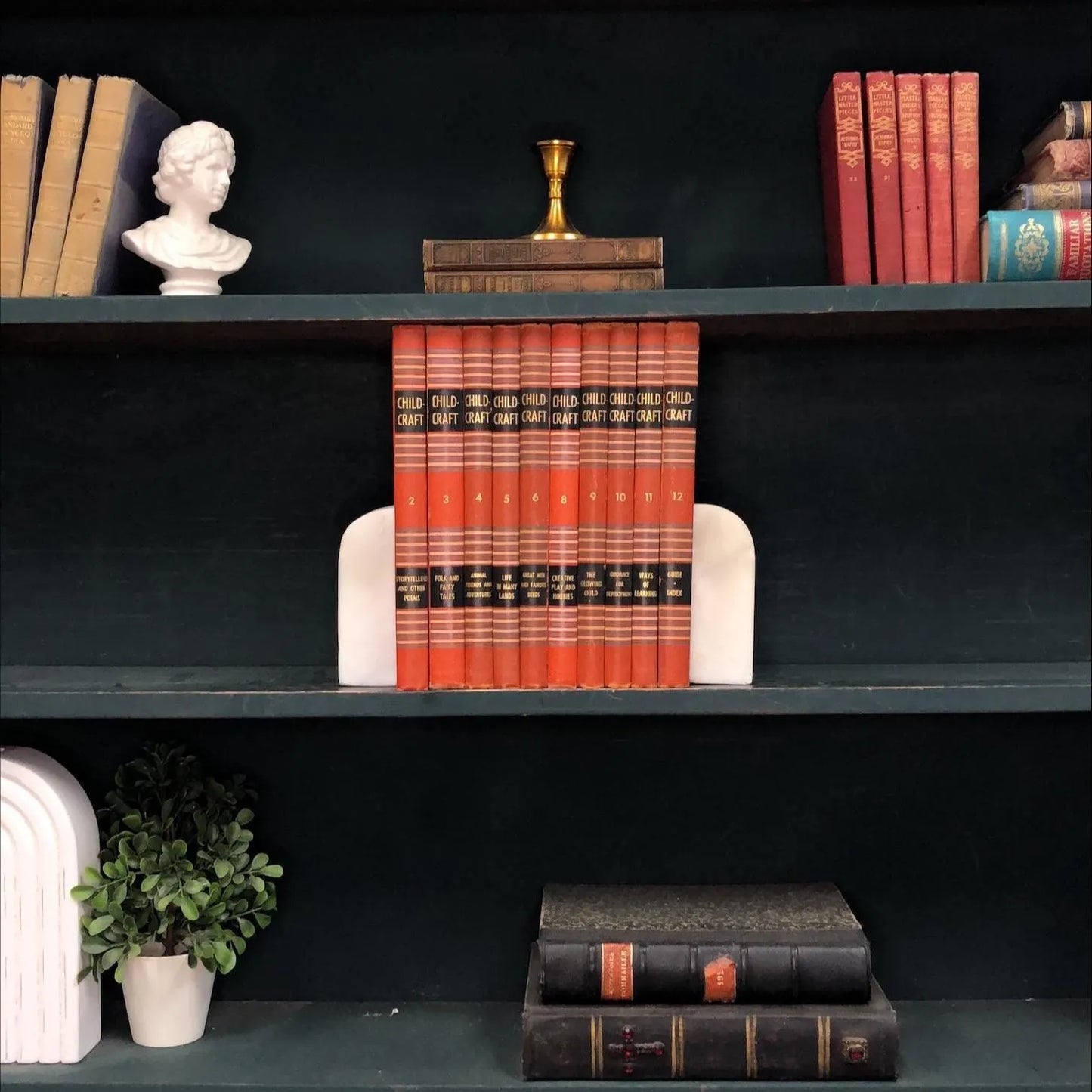 Vintage Hardcover Books by the Foot: Childcraft How and Why Library