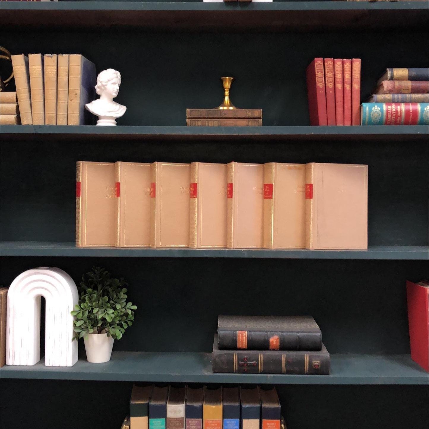 Classic Books by the Foot: The Works of, Gold Gilt, Decorative Hardcover Set, Display Hardcovers