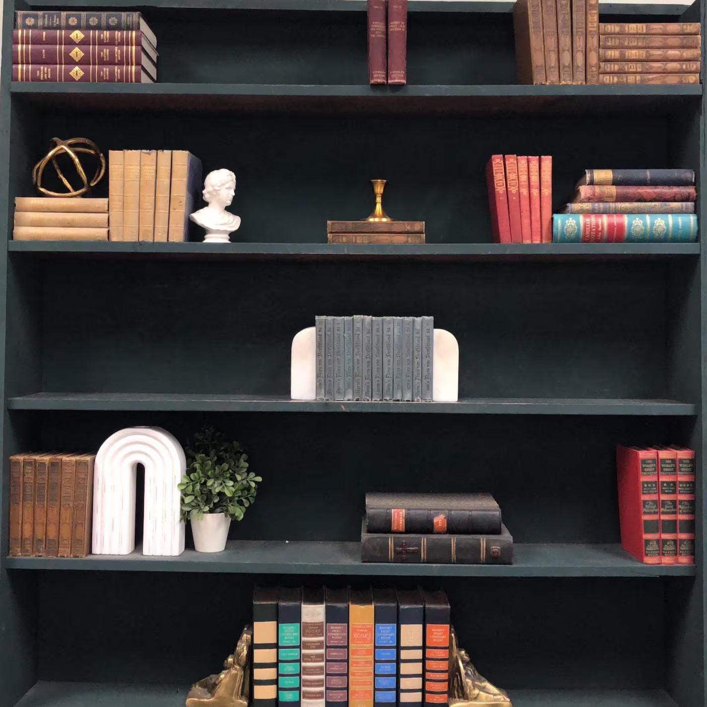 Foreign Language Books by the Foot:  Flora in Germany, Decorative Hardcover Set, Display Hardcovers