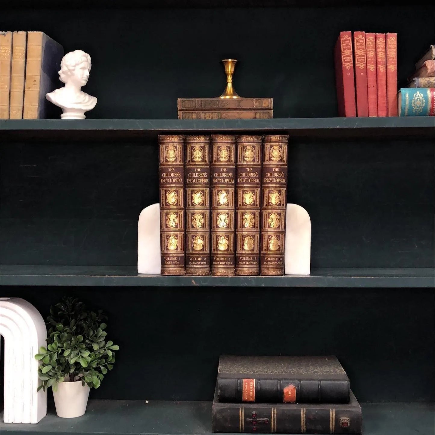 Juvenile Books by the Foot: The Children's Encyclopedia, Decorative Hardcover Set, Display Hardcovers