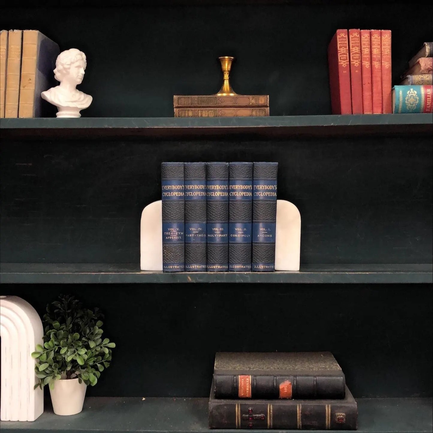 Non-fiction Books by the Foot: Everybody's Encyclopedia, Decorative Hardcover Set, Display Hardcovers