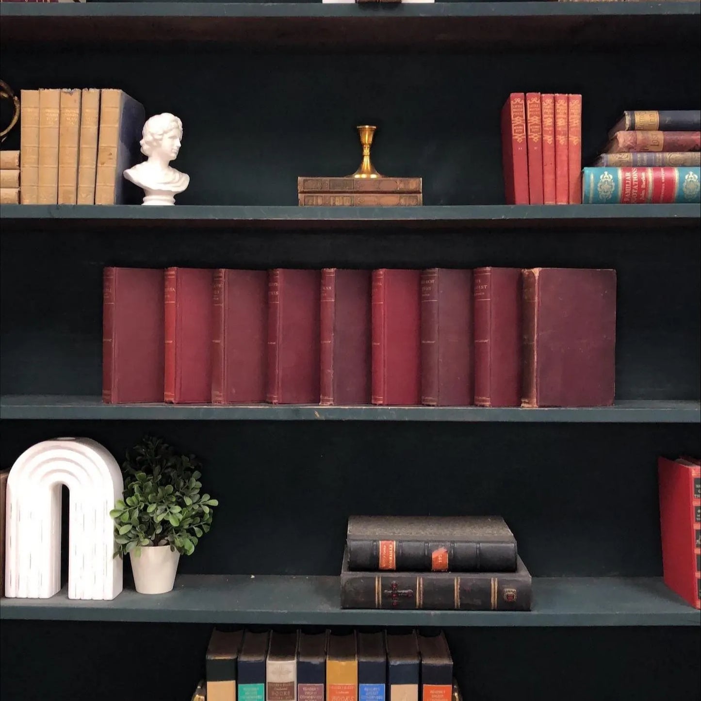 Classic Books by the Foot: Home Library, Decorative Hardcover Set, Display Hardcovers
