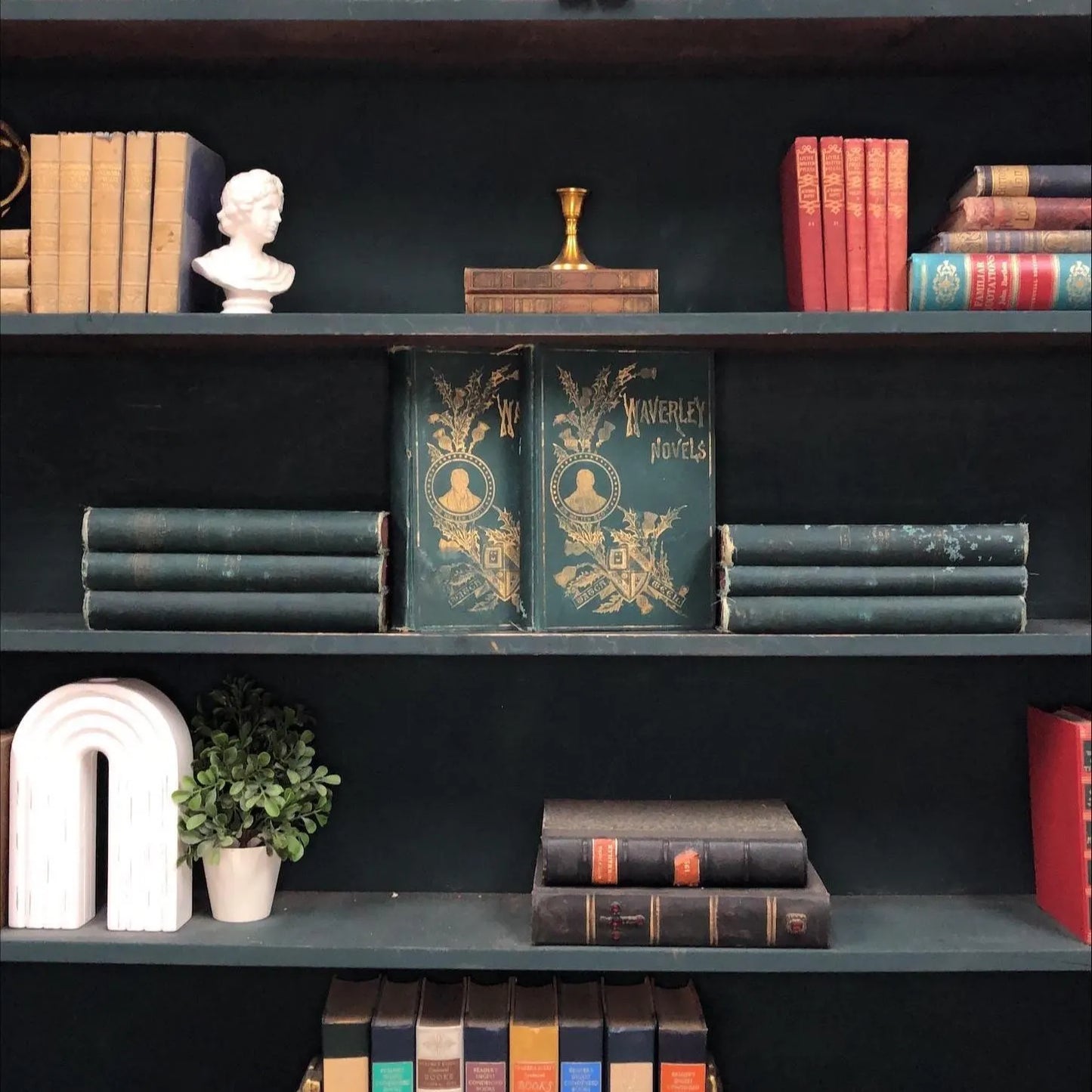 Classic Books by the Foot: Waverley Novels, Decorative Hardcover Set, Display Hardcovers