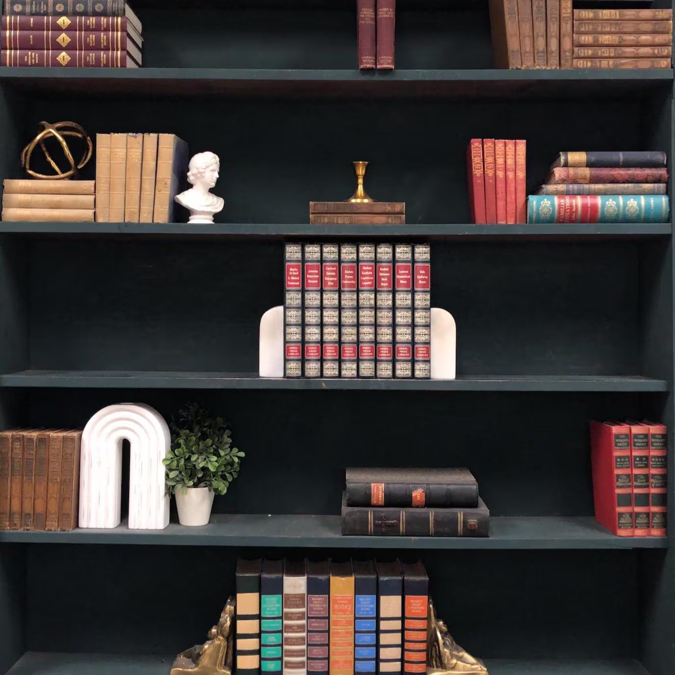 Classic Books by the Foot: Noble Prize Library, Decorative Hardcover Set, Display Hardcovers
