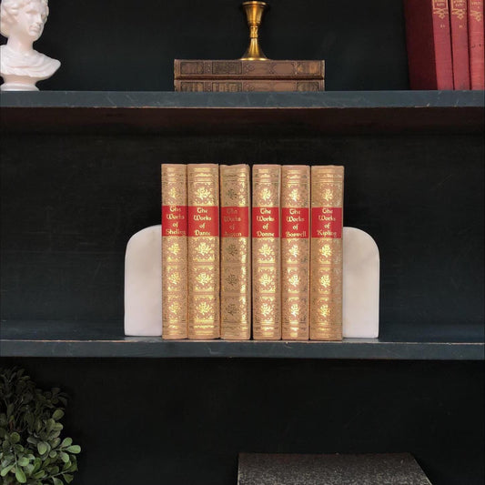 Classic Books by the Foot: The Works of, Gold Gilt, Decorative Hardcover Set, Display Hardcovers