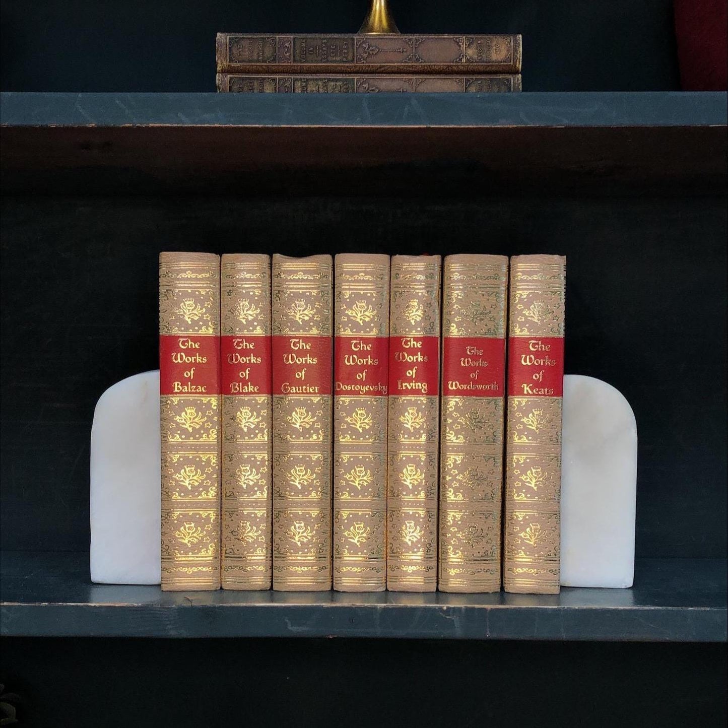 Classic Books by the Foot: The Works of, Gold Gilt, Decorative Hardcover Set, Display Hardcovers