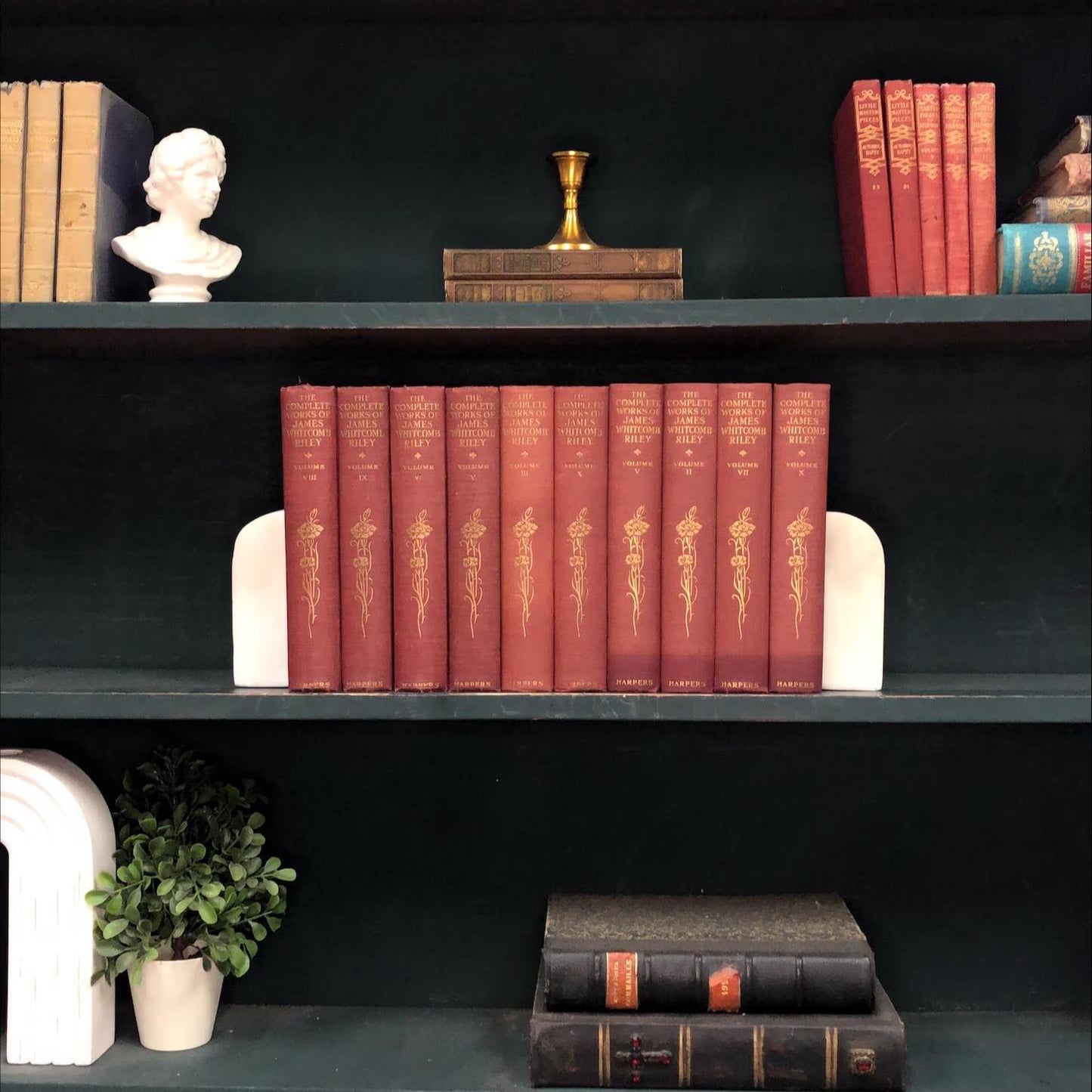 Classic Books by the Foot: The Complete Works James Whitcomb Riley, Decorative Hardcover Set, Display Hardcovers