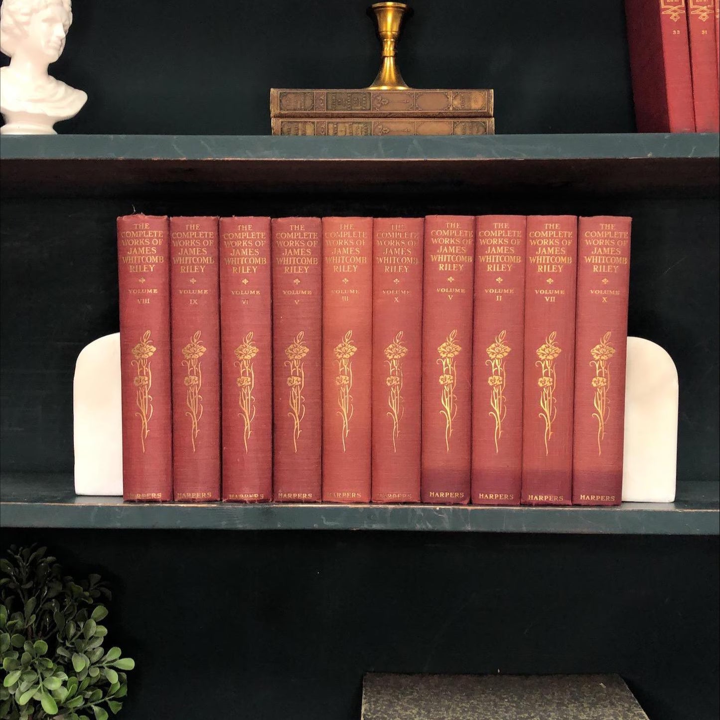 Classic Books by the Foot: The Complete Works James Whitcomb Riley, Decorative Hardcover Set, Display Hardcovers