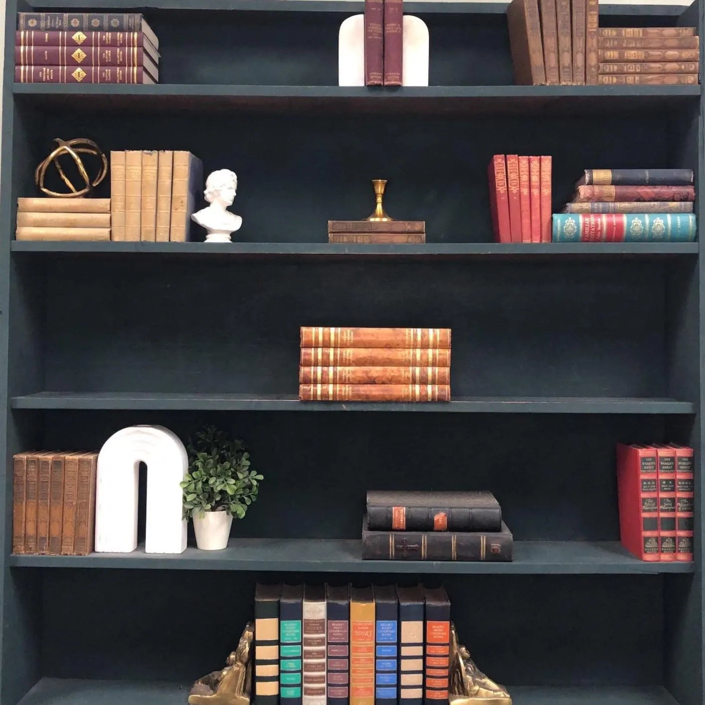 Foreign Language Books by the Foot: Ornate Swedish, Decorative Hardcover Set, Display Hardcovers