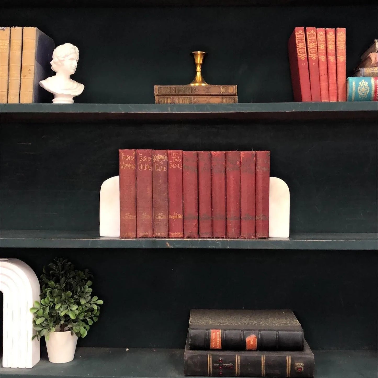 Juvenile Books by the Foot: Elsie Dinsmore, Decorative Hardcover Set, Display Hardcovers