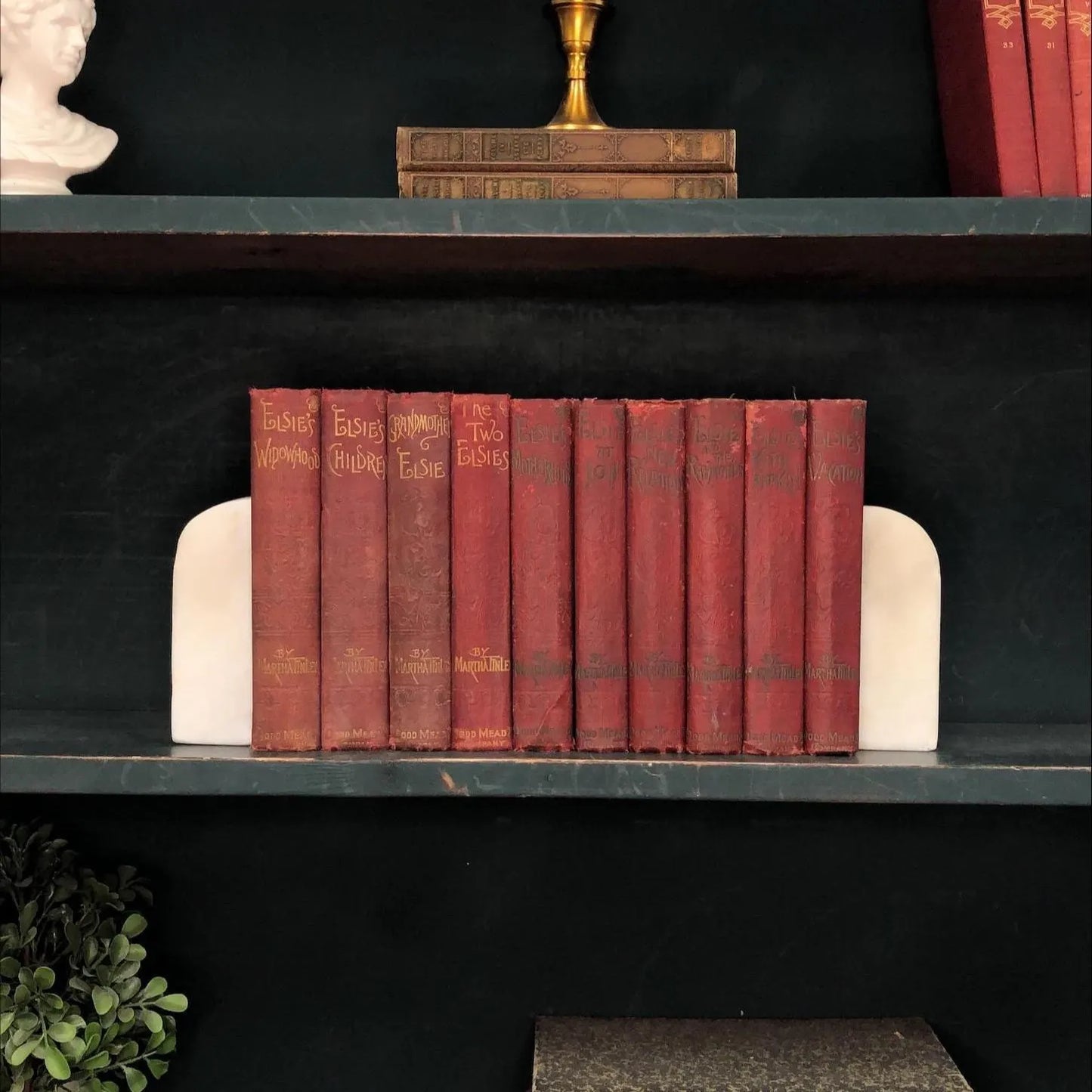 Juvenile Books by the Foot: Elsie Dinsmore, Decorative Hardcover Set, Display Hardcovers