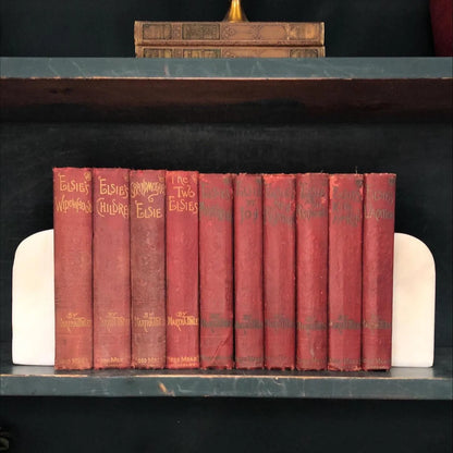 Juvenile Books by the Foot: Elsie Dinsmore, Decorative Hardcover Set, Display Hardcovers