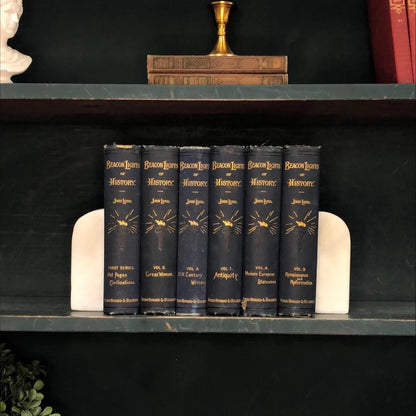 History Books by the Foot: Beacon Lights of History, Decorative Hardcover Set, Display Hardcovers