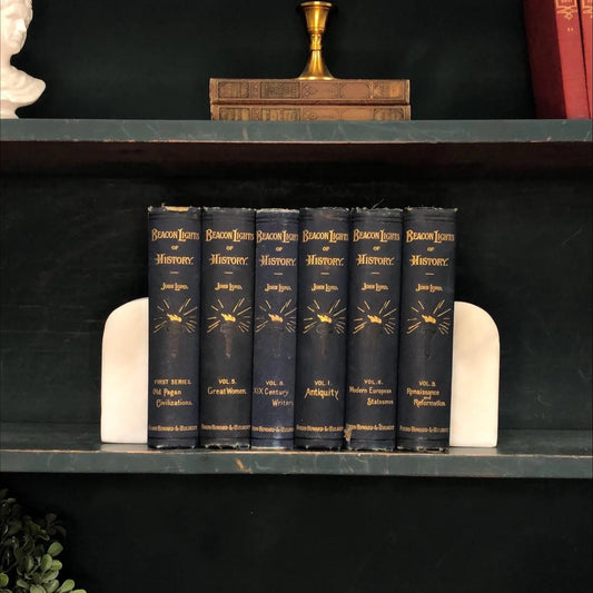 History Books by the Foot: Beacon Lights of History, Decorative Hardcover Set, Display Hardcovers