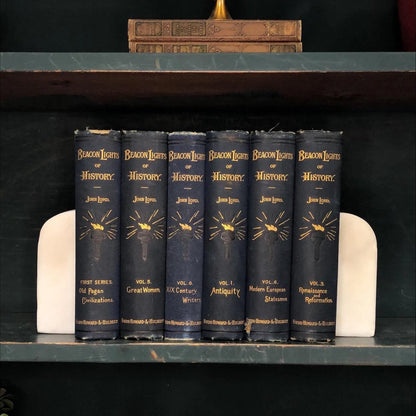 History Books by the Foot: Beacon Lights of History, Decorative Hardcover Set, Display Hardcovers