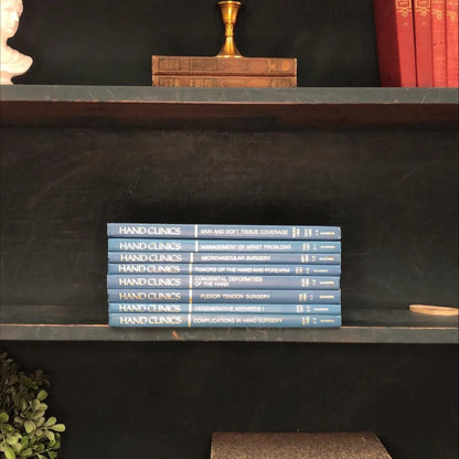 Medical Books by the Foot: Hand Clinics, Decorative Hardcover Set, Display Hardcovers