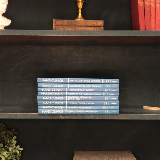 Medical Books by the Foot: Hand Clinics, Decorative Hardcover Set, Display Hardcovers