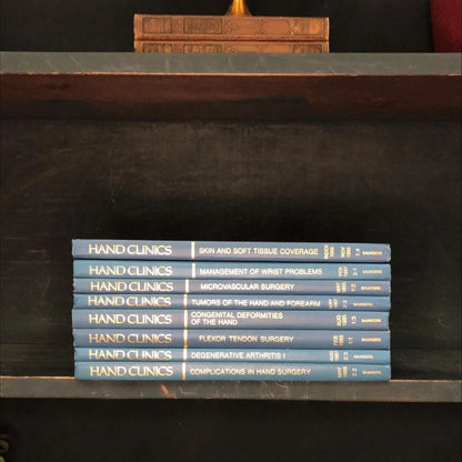 Medical Books by the Foot: Hand Clinics, Decorative Hardcover Set, Display Hardcovers