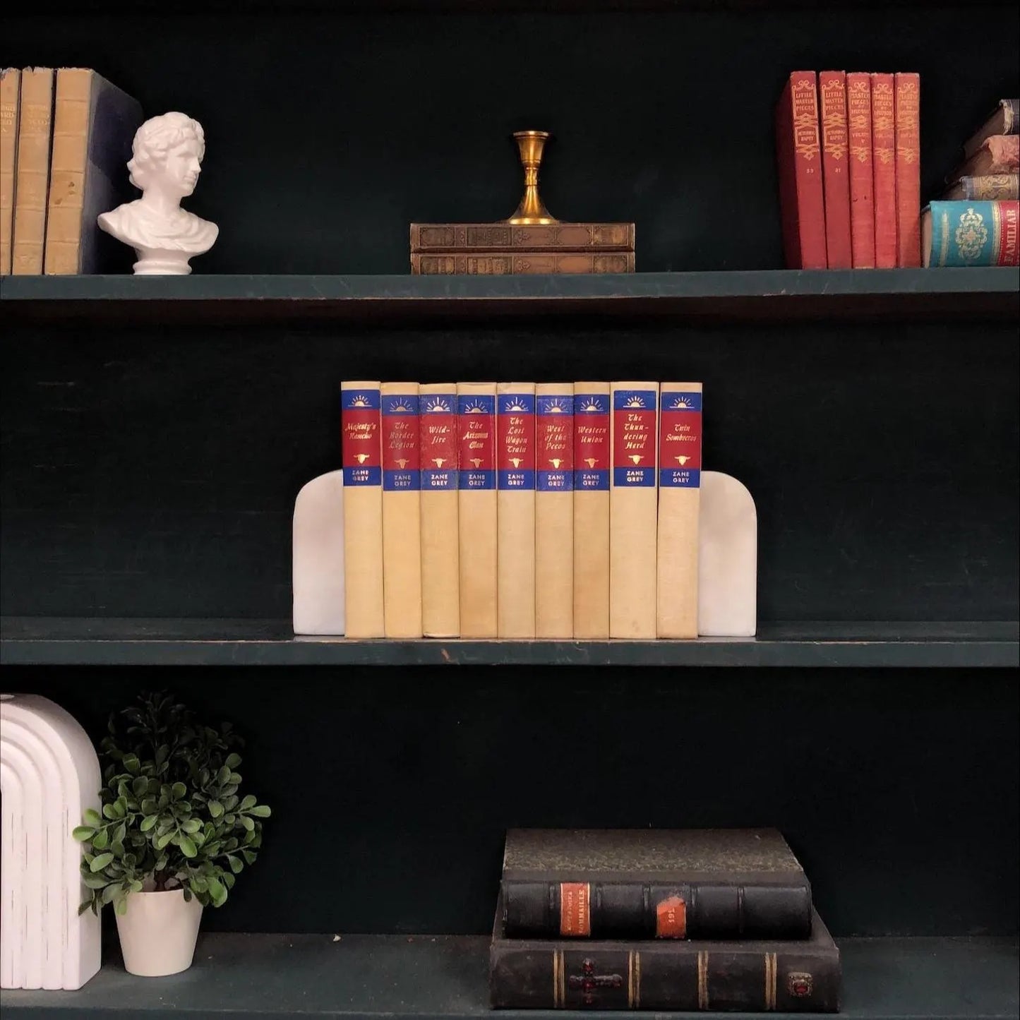 Classic Books by the Foot: Western Ranch Decor Set, Decorative Hardcover Set, Display Hardcovers