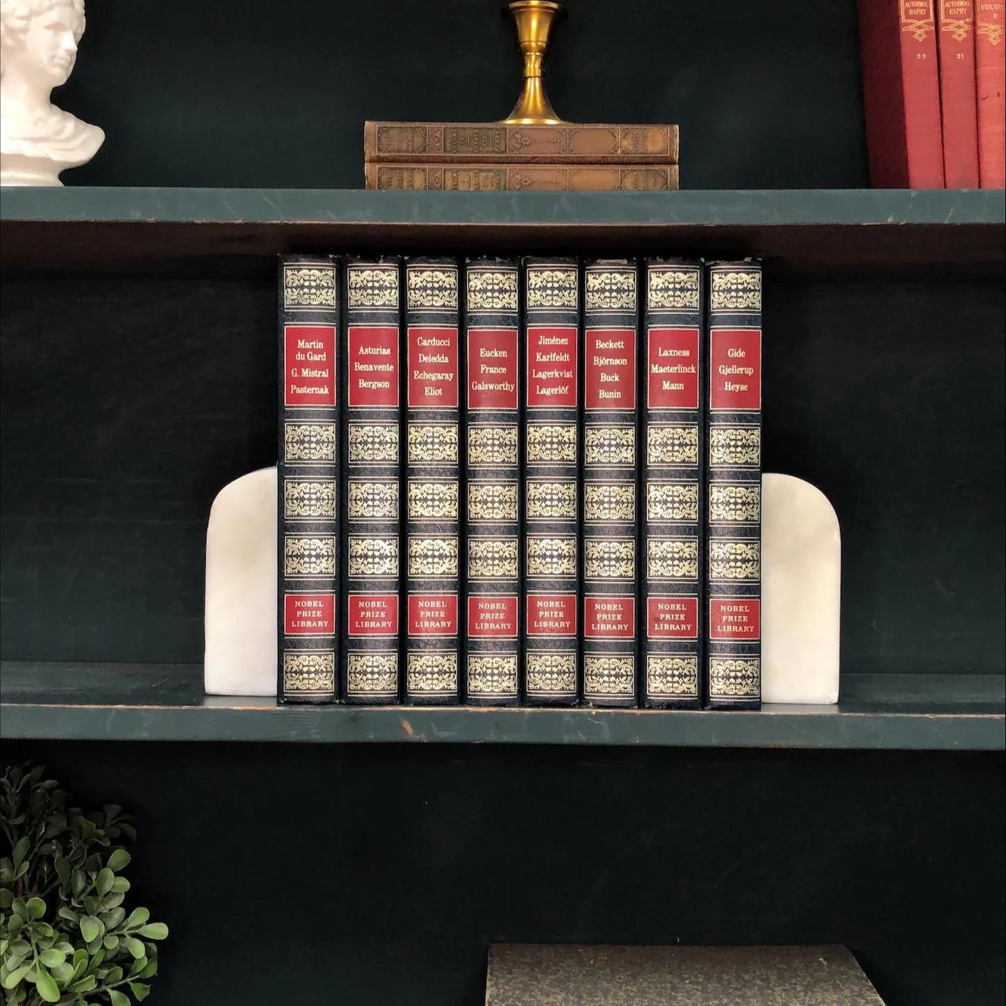 Classic Books by the Foot: Noble Prize Library, Decorative Hardcover Set, Display Hardcovers
