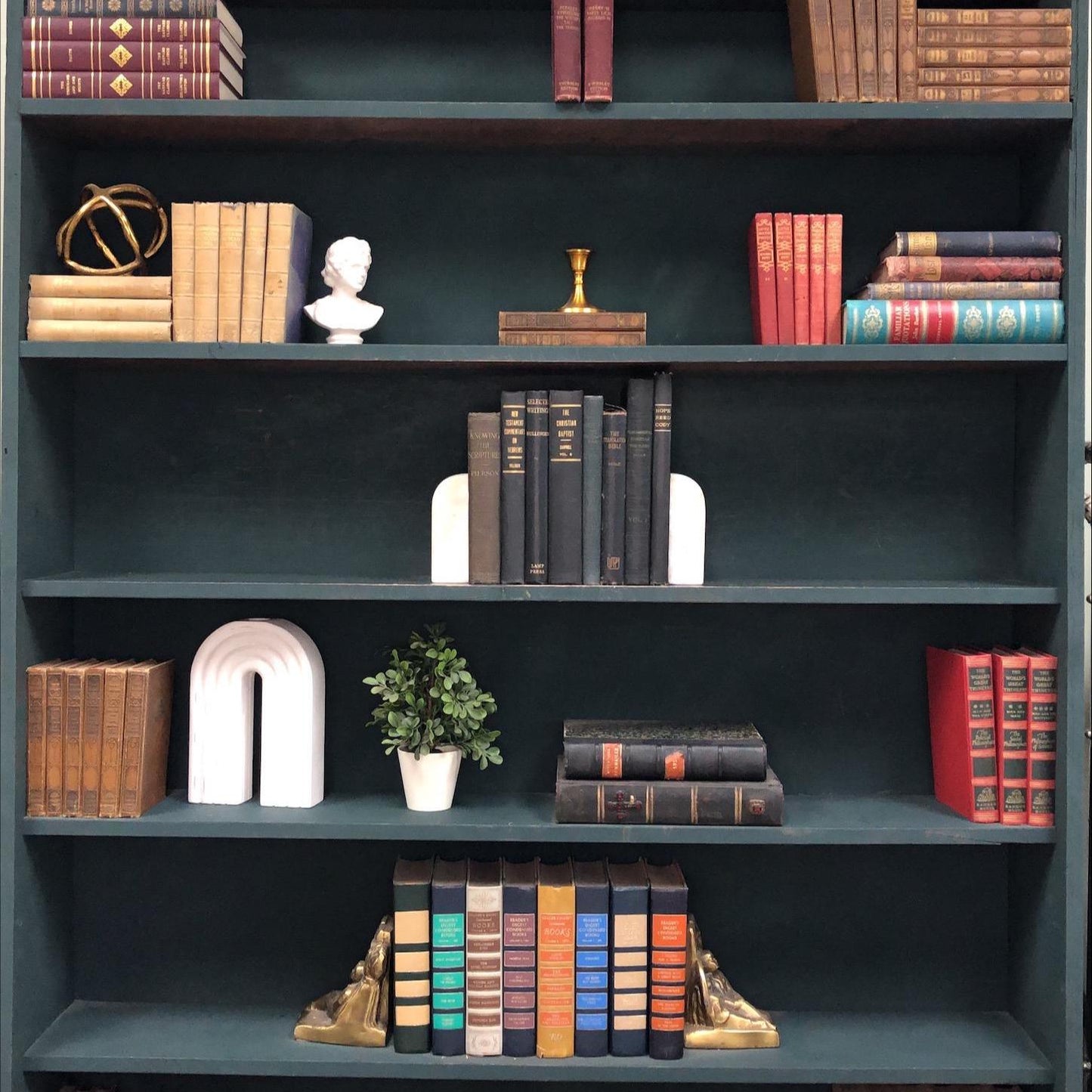Classic Books by the Foot: Vintage Black Theology Christian Bible Study Decor, Display Hardcovers