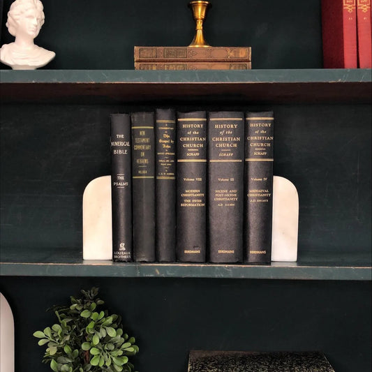 Classic Books by the Foot: Vintage Black Book Christian Scholar Library Decor, Display Hardcovers