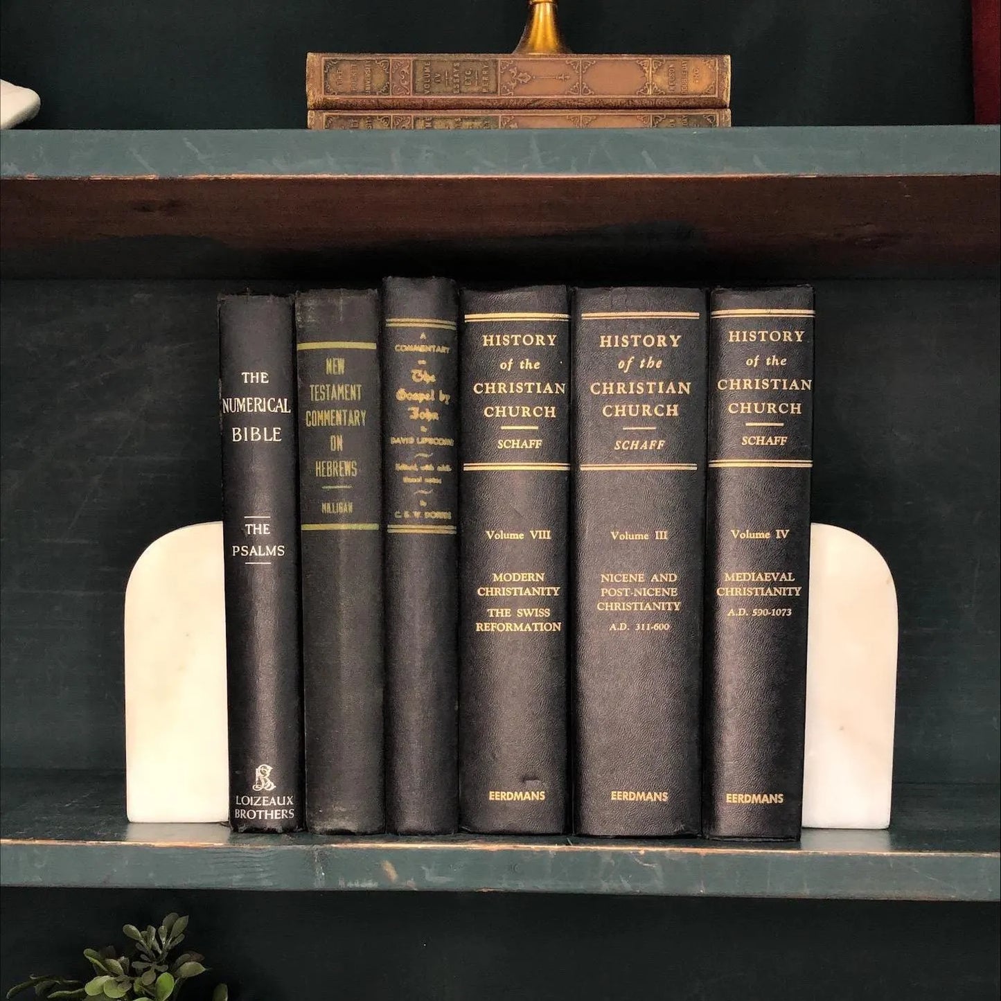 Classic Books by the Foot: Vintage Black Book Christian Scholar Library Decor, Display Hardcovers