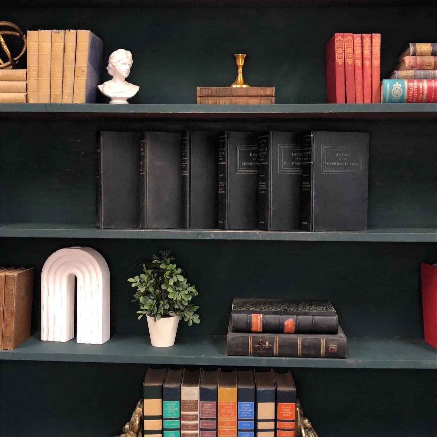 Classic Books by the Foot: Vintage Black Book Christian Scholar Library Decor, Display Hardcovers