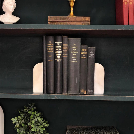 Classic Books by the Foot: Vintage Black Book Set Christian Library Decor, Display Hardcovers