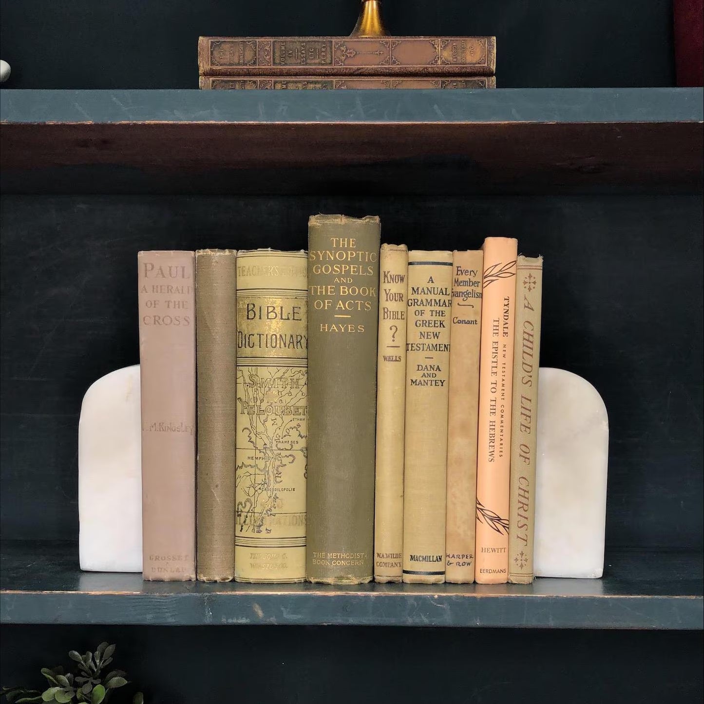 Classic Books by the Foot: Neutral Antique Christian Theology Library Study Books, Display Hardcovers