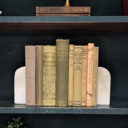 Classic Books by the Foot: Neutral Antique Christian Theology Library Study Books, Display Hardcovers