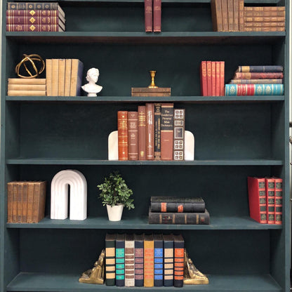 Classic Books by the Foot: Vintage Christian Theology Brown Book Decor, Display Hardcovers