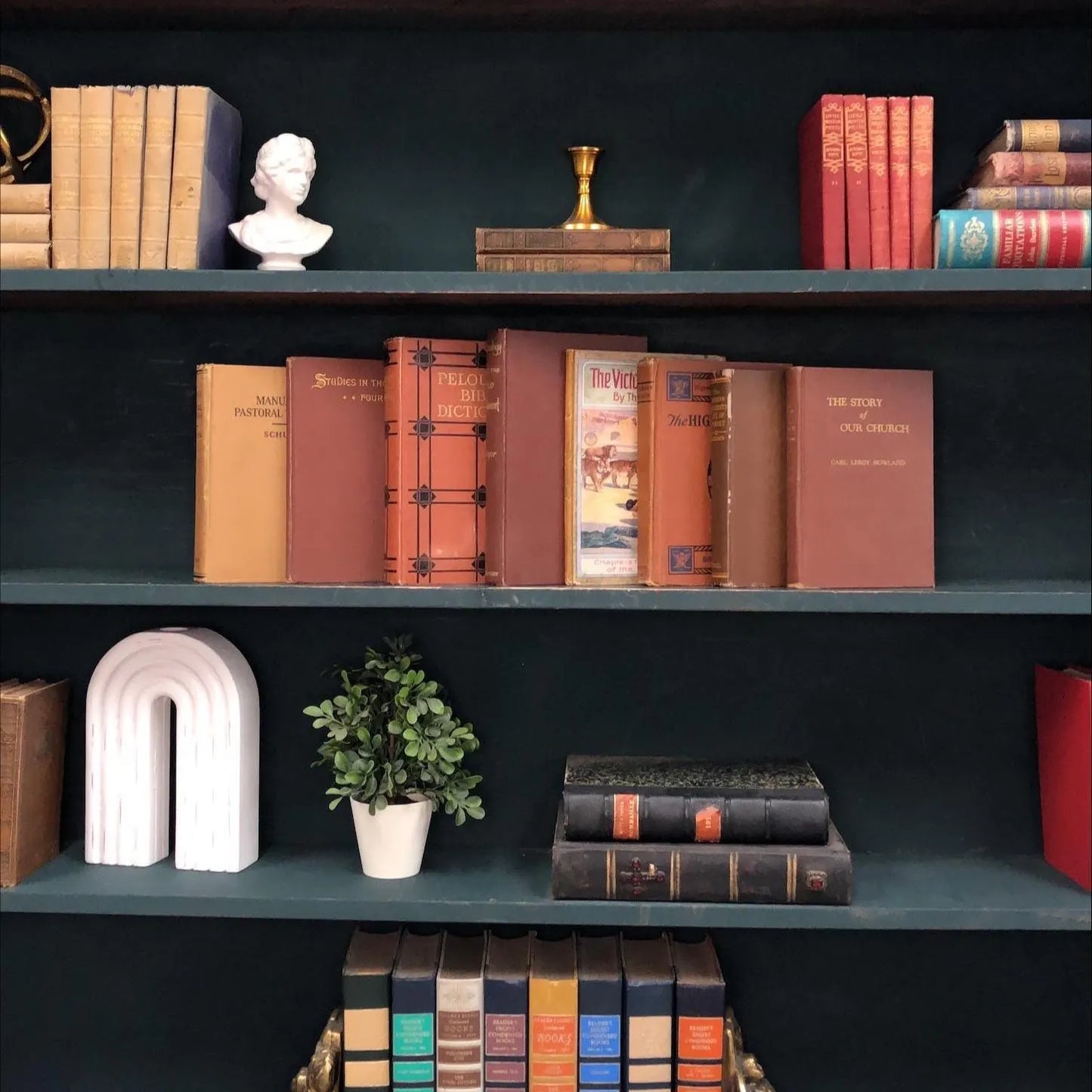 Classic Books by the Foot: Vintage Christian Home Study Library Decor, Display Hardcovers