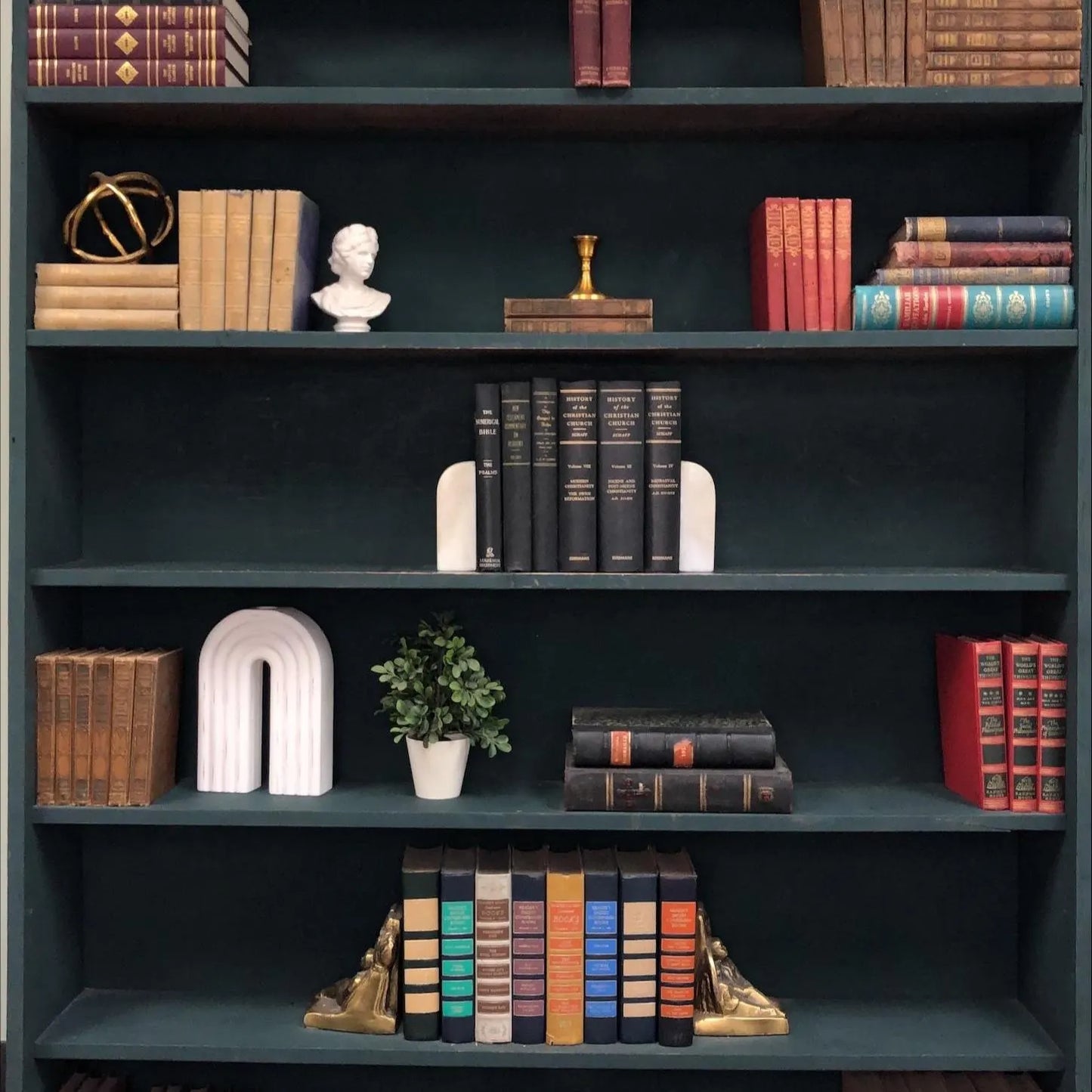 Classic Books by the Foot: Vintage Black Book Christian Scholar Library Decor, Display Hardcovers