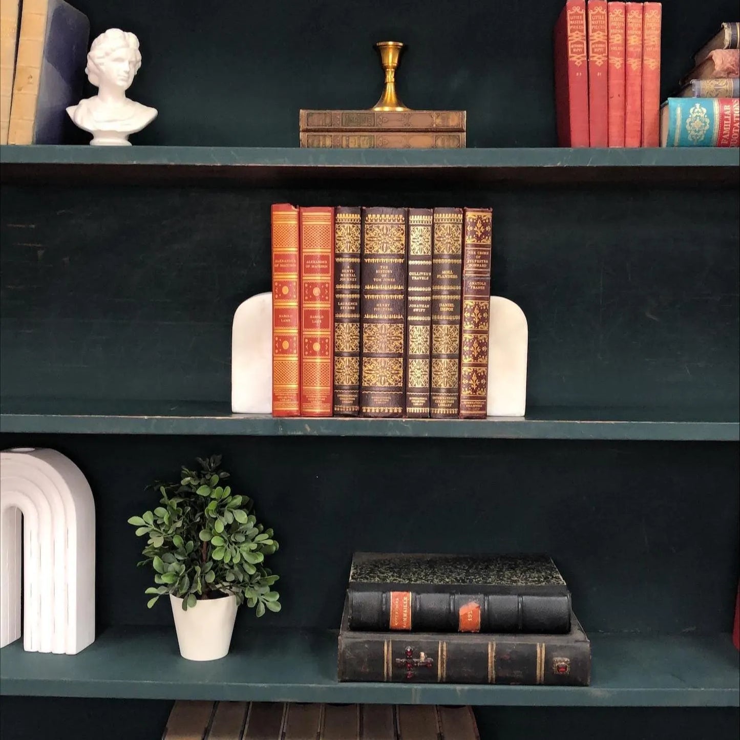 Classic Books by the Foot: Dark Academia Gothic Library Decor Classics International Collections Library Book Bundle, Display Hardcovers