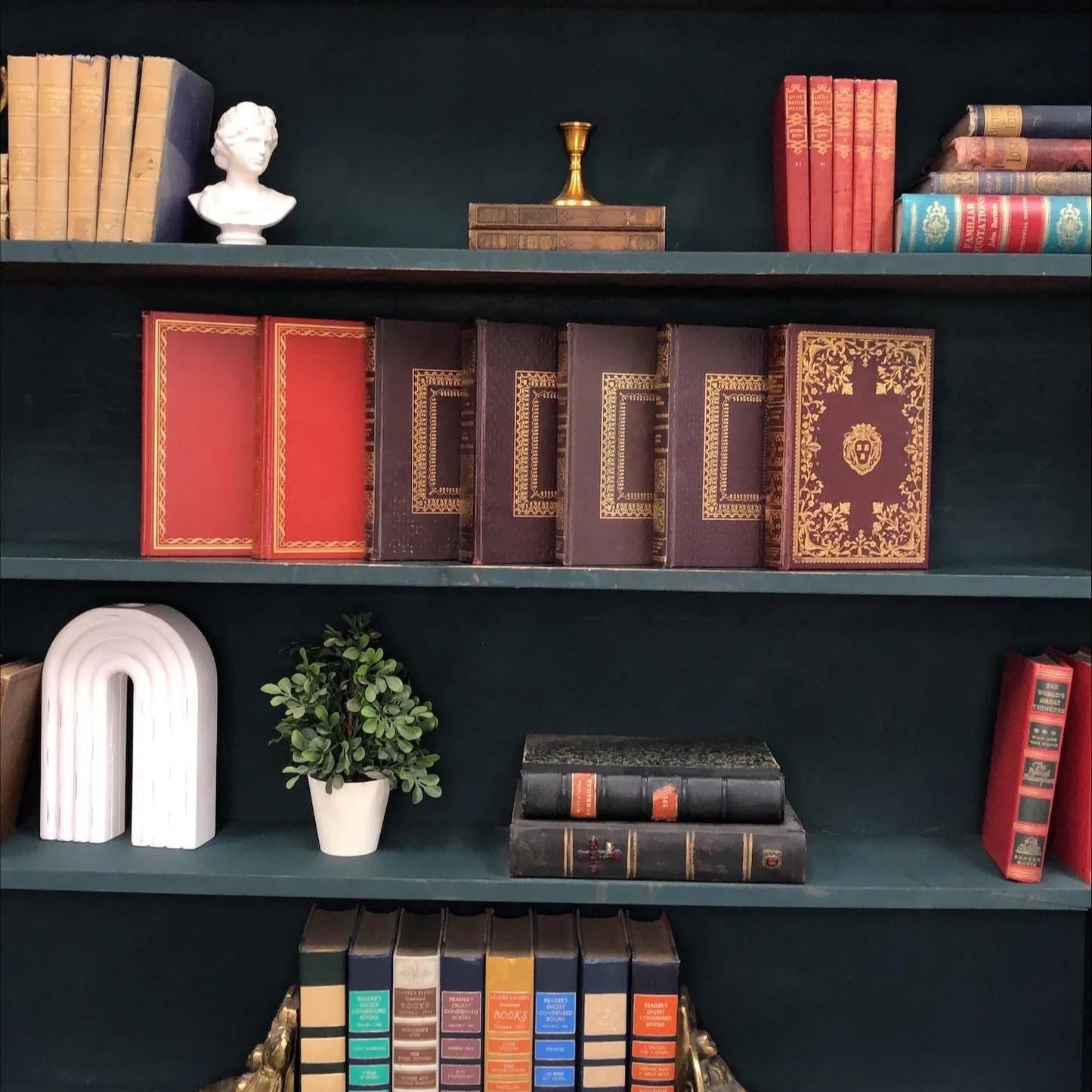 Classic Books by the Foot: Dark Academia Gothic Library Decor Classics International Collections Library Book Bundle, Display Hardcovers