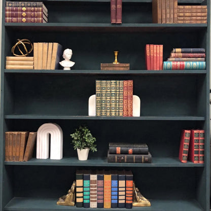 Classic Books by the Foot: Classic Literary Decor Emerald green and Burgundy books International Collector Library, Display Hardcovers