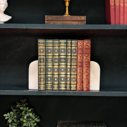 Classic Books by the Foot: Classic Literary Decor Emerald green and Burgundy books International Collector Library, Display Hardcovers