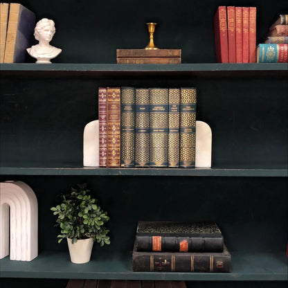 Classic Books by the Foot: Literary Classics Book Bundle Burgundy Blue and Gold Manor Library Decor International Collections Library
