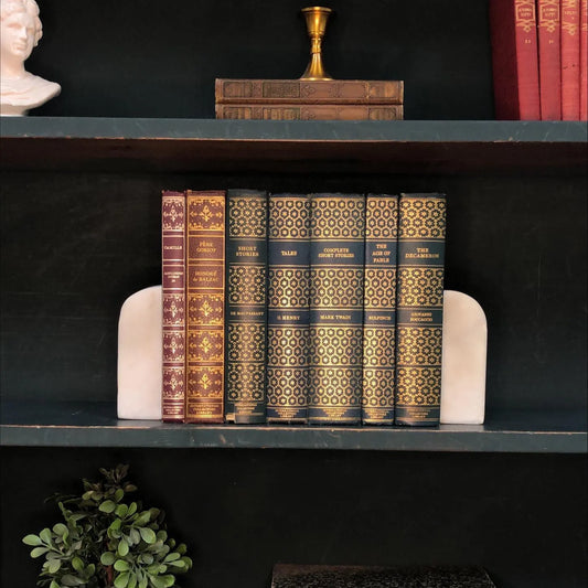 Classic Books by the Foot: Literary Classics Book Bundle Burgundy Blue and Gold Manor Library Decor International Collections Library