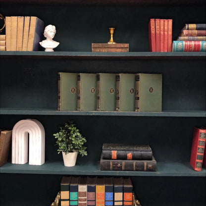 Classic Books by the Foot: Antique Mark Twain Classic American Library Decor, Hardcover Display