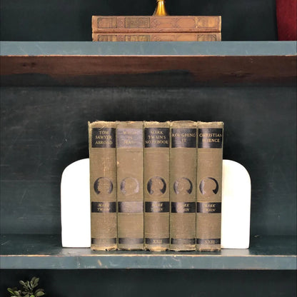 Classic Books by the Foot: Antique Mark Twain Classic American Library Decor, Hardcover Display